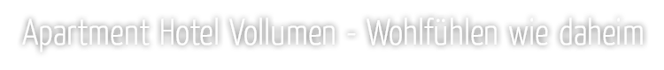 Logo Schriftzug Apartment Hotel Vollumen